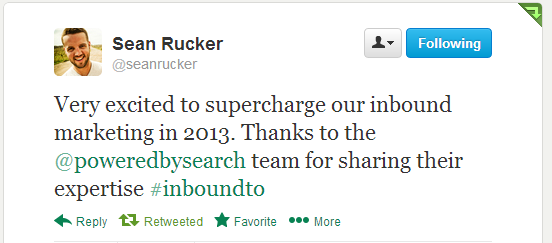 Sean Rucker InboundTO feedback #InboundTO meetup recap: Supercharge Your Inbound Marketing in 2013