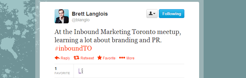 Brett Langois feedback regarding Inbound Marketing Toronto meetup 4 Brett Langois Inbound Marketing Toronto 4 #InboundTO meetup recap: What Your Brand Needs: Voice and Visibility