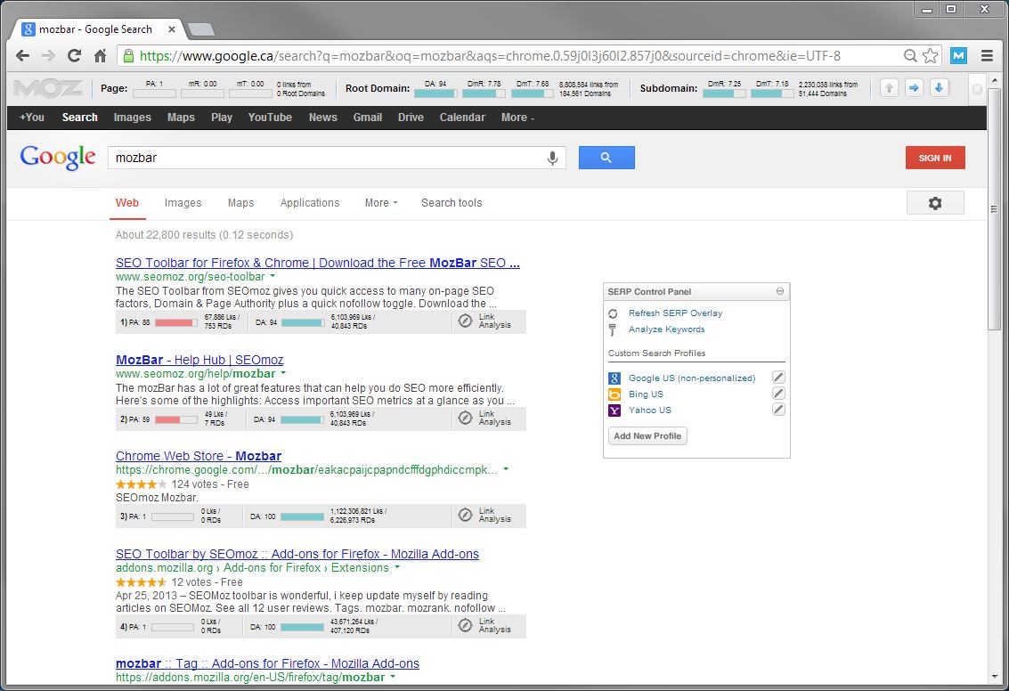 mozbar overall The Ultimate Guide to the MozBar SEO Extension for Chrome & Firefox